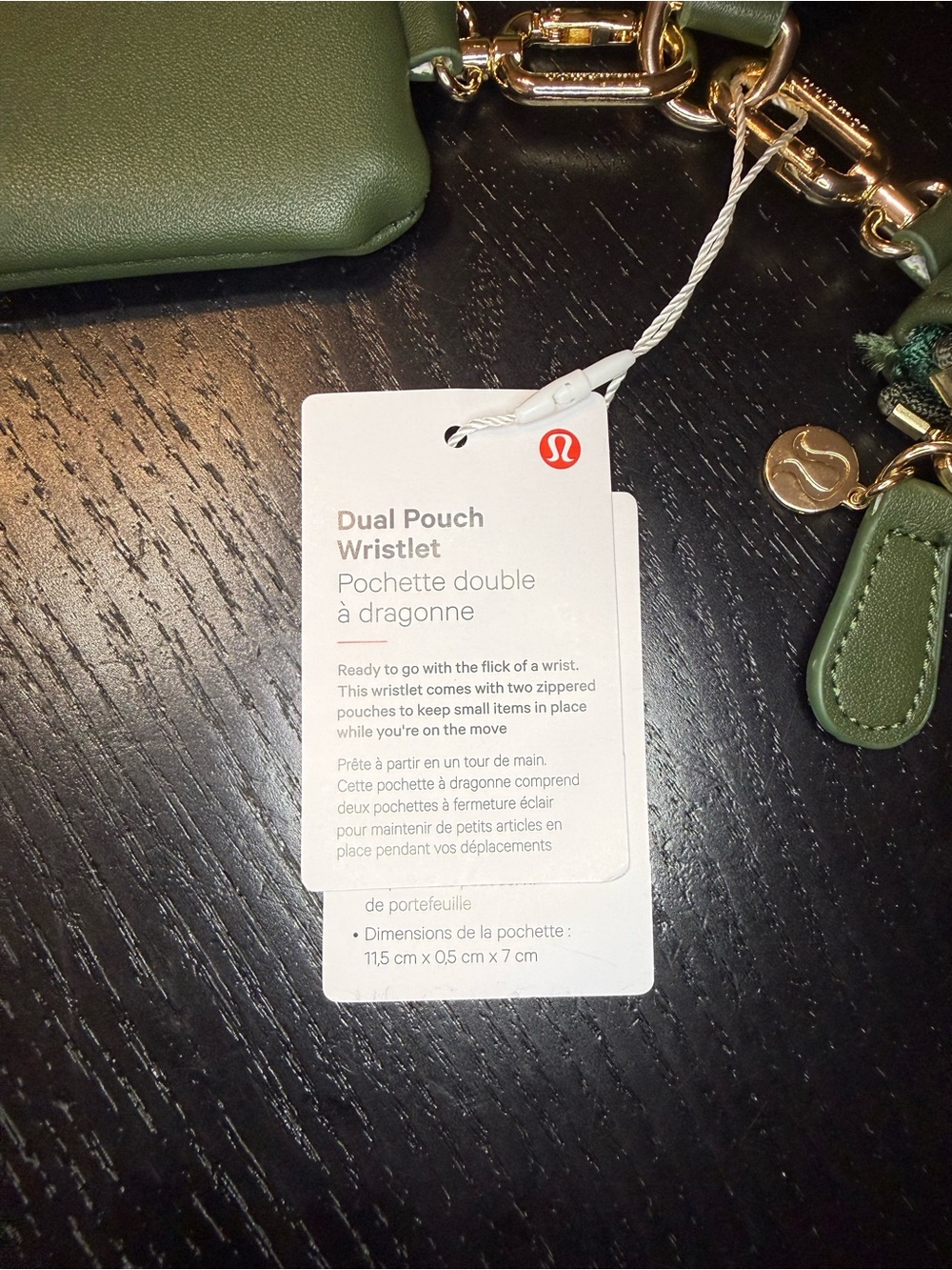 NWT Lululemon Leather Dual Pouch Wristlet 🍋💚 - Picture 7 of 7